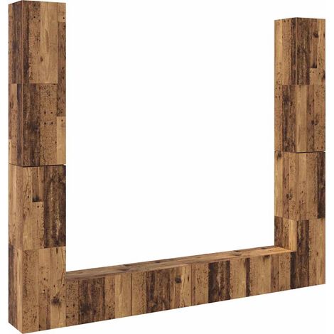 Maison Exclusive - Meubles TV muraux 6 pcs vieux bois bois d'ingénierie