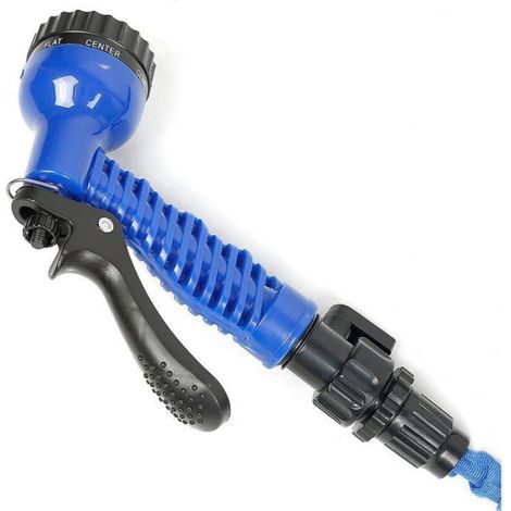 1pcs Tuyau D'arrosage, 30m (100 ft) Flexible Tuyau, D'arrosage Rétractable Tuyau d'eau Extensible avec pour Irrigation(blue) (1/4)