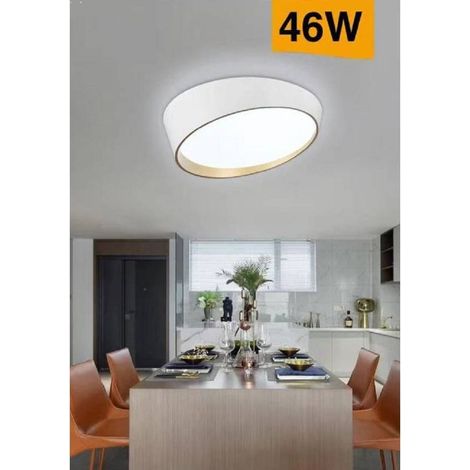 Trade Shop - Plafoniera A Led 46w Moderno Rotonda Irregolare Luce Fredda Calda Naturale C50-b -