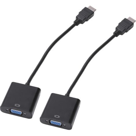 Adaptateur convertisseur vidéo 2X vers VGA mâle vers VGA RGB femelle, câble mâle-femelle, 1080p (1/5)