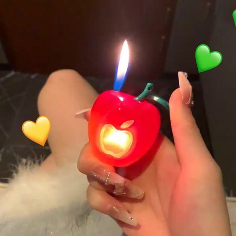 Allumeur En Forme De Pomme - Allumeur Électrique À LED Rechargeable - Pour Bougies Et Cuisinière - 1 Pièce (1/5)