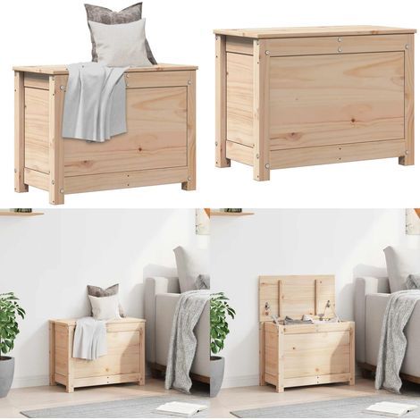 Truhe 60x32x45,5 cm Massivholz Kiefer - Aufbewahrungsb Box - Holzkiste - Kiefernholz - Truhe - Möbel - Home & Living