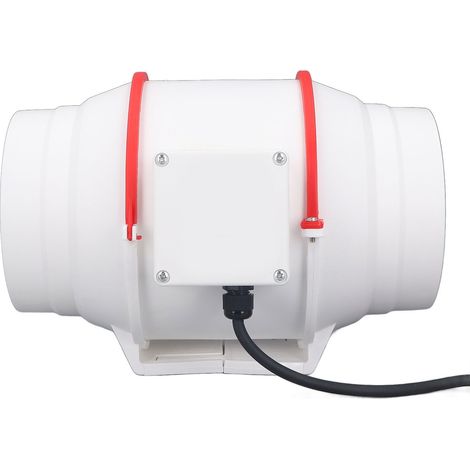 Ventilateur de conduit 15cm Inline Extracteur d'air ABS Rond 2220-2600TR/MIN IPX2 Étanche pour Aération Prise UE 220V (1/5)