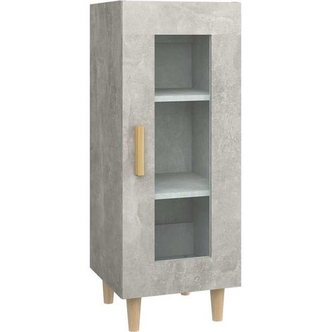 Maison Exclusive - Credenza Grigio Cemento 34,5x34x90 cm in Legno Multistrato (1/5)