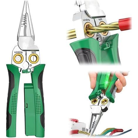8-in-1 wire stripper with electrical measuring function - Wire stripper for cutting and pulling wires - (1/5)