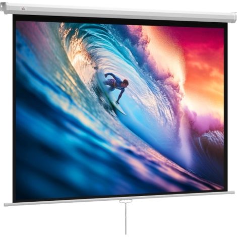 Schermo per proiettore 171 x 128 cm (84 pollici) 4:3 Schermo di proiezione HD 4K, plastica, metallo, home cinema, in loco (1/5)