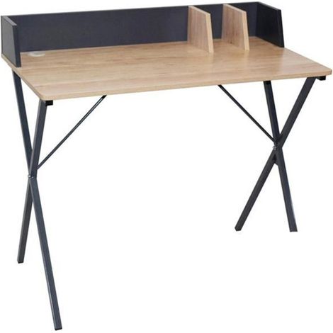 Bureau Design "Brice" 90cm Gris (1/2)