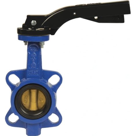 Valvola a farfalla wafer DN40 blu ghisa mod. Kv7 AMBRA WATER