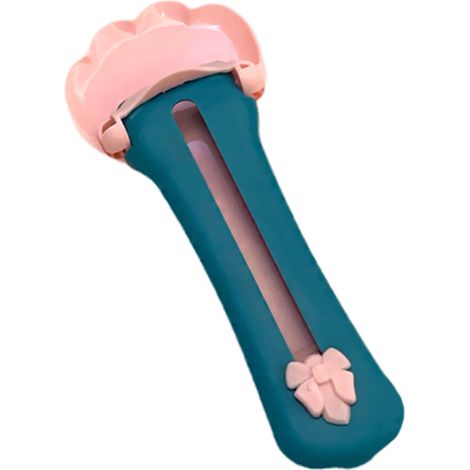Presse-bande pour chat, distributeur d'alimentation coulissant, cuillère à collation liquide pour animaux de compagnie, rose bleu (1/5)