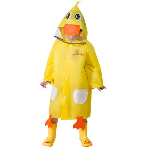 1 Imperméable enfant, motif animaux 3D, polyester épais, avec sac de rangement, pour école et plein air (1/5)