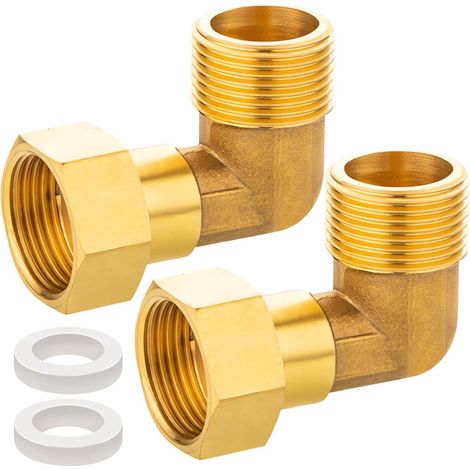 Conector giratorio de latón robusto, conexión de 3/4".