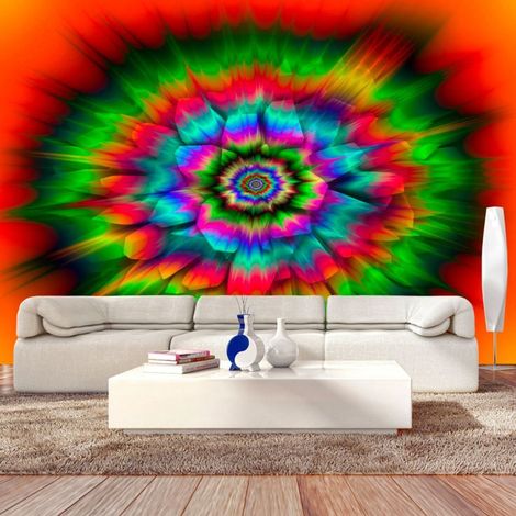 Papier peint kaléidoscope de couleurs - 200 x 140 cm (1/3)