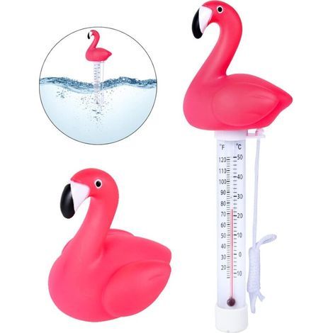 Schwimmendes Thermometer, schwimmendes Poolthermometer, Wasserthermometer in Tierform mit Seil für Innen- und Außenpools (Thermometer) (1/5)