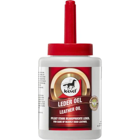 Leovet Huile pour cuir 450 ml avec pinceau Huile pour cuir Graisse pour cuir Entretien du cuir Baume pour cuir (1/2)