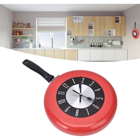 Küchenherd-Uhr - Großes Aluminiumzifferblatt - Moderne Dekoration für Wohnzimmer, Küche und Bar (25,4 cm, 608 g)