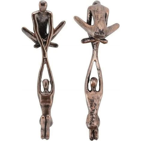 Sculpture Amour - Figurine Résine Homme Soulevant Femme - Décoration Intérieure pour Étagère ou Table - 19 x 4 cm - 1 Pièce (1/5)