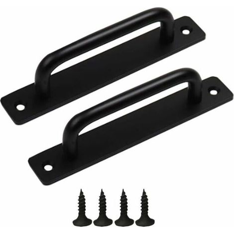 Poignées de Porte 2 Pièces Poignées de Porte Coulissante Poignée de Porte d'Armoire Poignée de Porte en Aluminium Poignée de Porte de Balcon avec Vis, pour Porte de Placard (210 x 25 mm) (1/5)