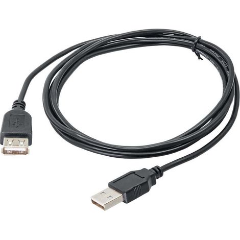 Cable de extensión Akyga AK-USB-07 con 2 puertos USB A 2.0 (macho/hembra), 1,8 m (1/4)