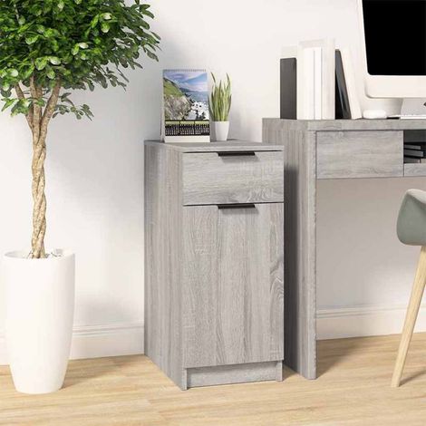 vidaXL Desk Cabinet Grey Sonoma 33,5x50x75 cm Engineered Wood (1/5)