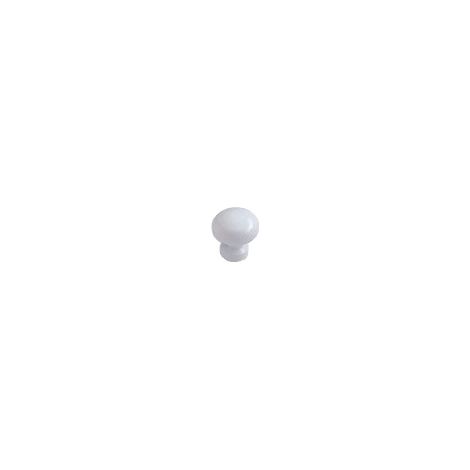 Bouton de meuble bois laqué blanc Ø25 mm, CONTEMPORAIN