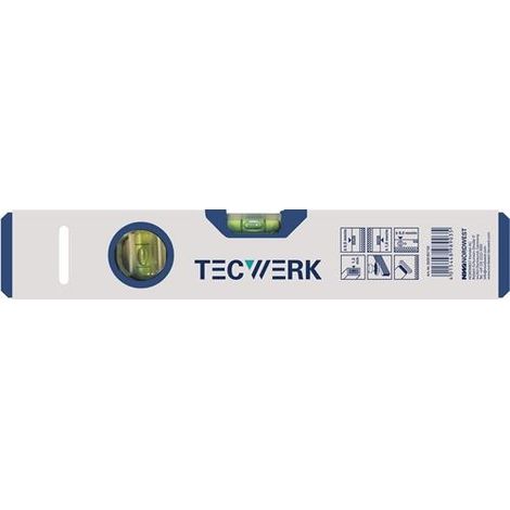 Wasserwaage 30cm Alu.silber ± 0,5 mm/m TECWERK (1/2)