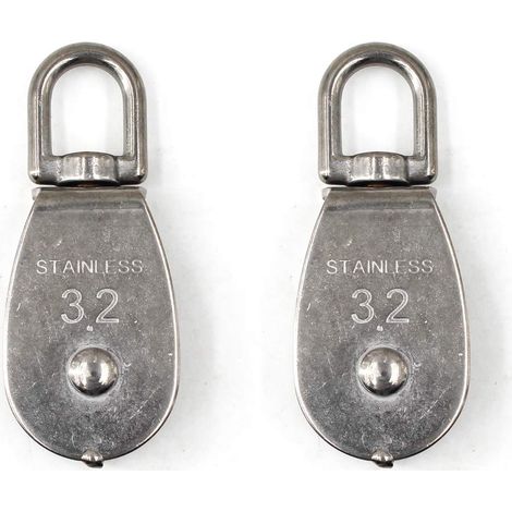 Einzelrolle M32 – 2er-Pack – Edelstahl 304 – Tragfähigkeit 250 kg – 360°-Drehung (1/5)