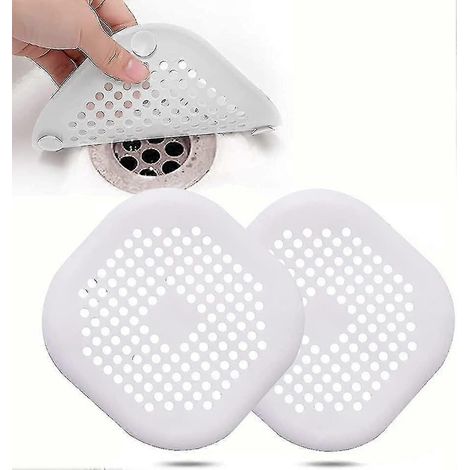 Lot de 2 grilles de vidange en silicone. Filtre d'évier de cuisine avec ventouse. Bonde de baignoire - yuiy (1/4)