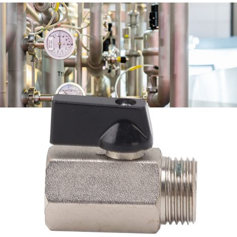 Robinet à Bille pour Gaz 1/2" Brass Épais avec Filetage Mâle/Femelle pour Installation Domestique et Robinet d'Eau (1/5)