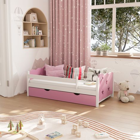 Kinderbett Jessica, Rosa, 70x140 cm mit Schublade, ohne Matratze, Vitalispa (1/5)