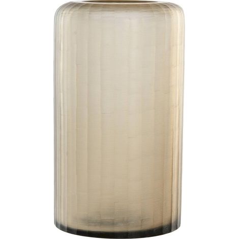 Vase en verre design moderne finition émaillée élégant - beige translucide élégant (1/4)