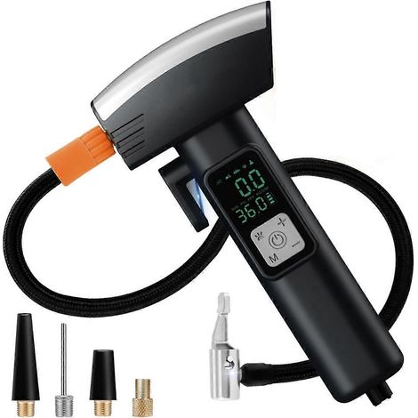 Gonfleur de pneus 6 en 1, compresseur d'air portable, marteau de sécurité (1/5)