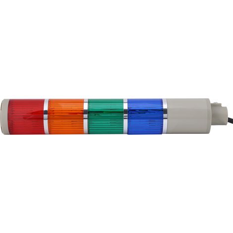 Lampe de signalisation industrielle clignotante rouge, verte, jaune et bleue, 110 V (1/5)