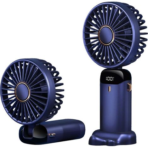 Mini ventilatore rosa – Ventilatore portatile – 5 velocità, raffreddamento, ricaricabile tramite USB – Ventilatore da collo – wireless e ricaricabile (1/5)