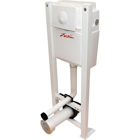Nicoll – Bâti-support WC monobloc universel – Compatible PMR – Structure acier époxy – Réservoir double chasse 3/6 L – Plaque de commande incluse (1/2)