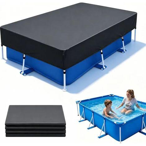 Couverture pour piscine rectangulaire de 260 x 170 x 30 cm, adaptée aux piscines à structure rectangulaire