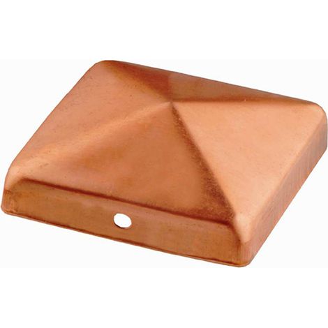 Copertura per pali a piramide in rame 90 x 90 mm.