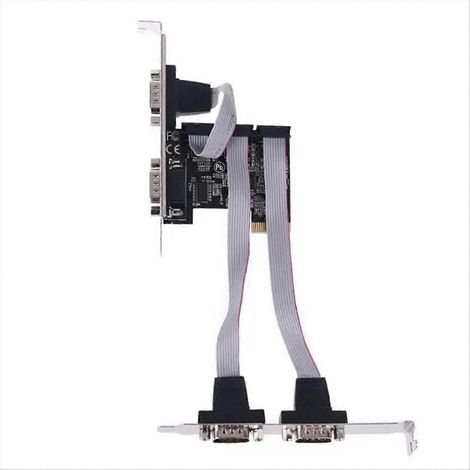 Carte série RS232 4 ports PCI-E avec puce AX99100 et adaptateur d'extension DB9 COM pour PC de bureau (1/5)
