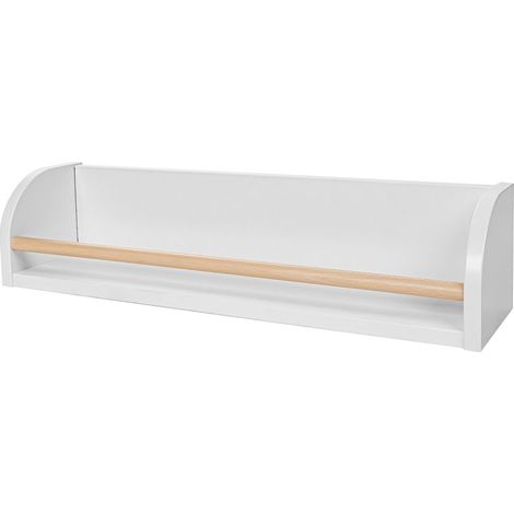 Scaffale a parete Bellamy Basic Bianco e legno