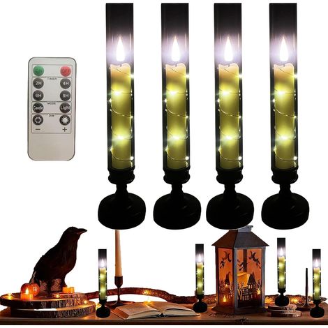 Bougies Vacillantes à LED Sans Flamme Fonctionnant sur Piles - Lumières (1/5)