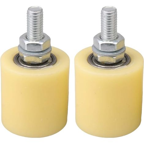 40x44mm jaune argent PP acier plat roulement à rouleaux de guidage roue 6200 M10 vis pour porte électrique porte coulissante (1/5)