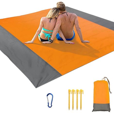 Plage cou ure 210 x 200cm cou ure de pique nique extra résistant à L eau plage tapis 4 Fixed clous pour plage (1/5)