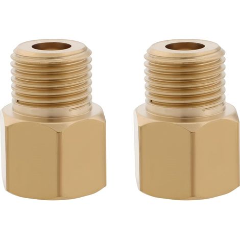 2 Pièces Adaptateur Réducteur en Laiton M10x1 Femelle Vers BSP Mâle 1/8" pour Conversion de Raccordement de Tuyau (1/5)