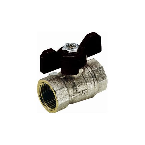 VALVOLA A SFERA FF MISTRAL A PASSAGGIO STANDARD CON FARFALLA- 1  DN  23,5  PN 30- TIEMM- pezzi 1