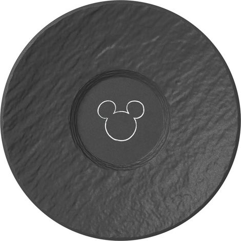 sous-tasse à expresso, noir, résistant au lave-vaisselle/micro-ondes, look ardoise avec décor à la craie (1/5)