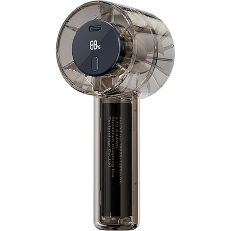 Ventilateur portable Affichage Numérique Rechargeable Ventilateur Rafraîchissant à Main pour Activités de Plein Air Trajet Randonnée Pique-nique Pêche Plage Vacances Voyage (1/5)