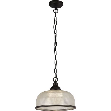 Searchlight Highworth Suspension Noir Mat, Verre Style Holophane (1/4)