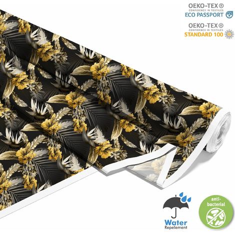 TESSUTI DECORATIVI PER ESTERNI OXFORD - Motivo fiori tropicali acquerello I DX576 (1/5)