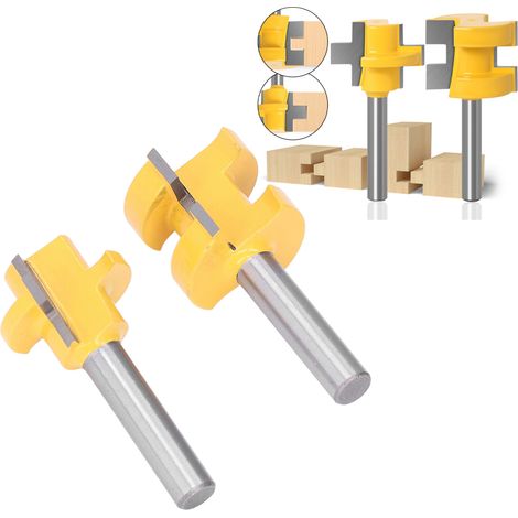 8-mm-Schaft-T-Verbindungsschneider, Zapfenschneider mit Vierkantzahnung, Parkettschneider, Plattenschneider, Holzschneider, Nutfräser (1/5)