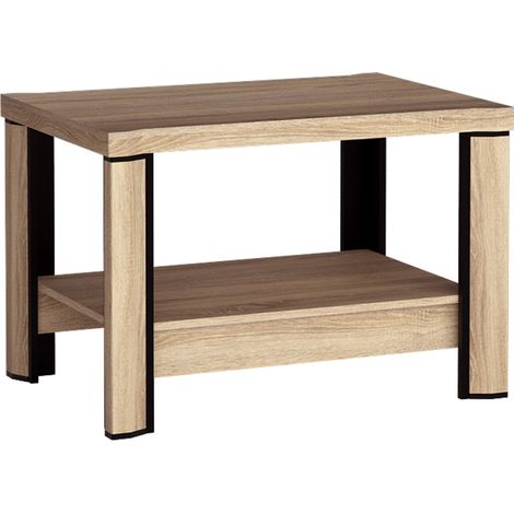 Mesa de centro Lorelie 113, Roble Sonoma, 61x60x90cm, Diámetro: 0, Aglomerado laminado, Angular