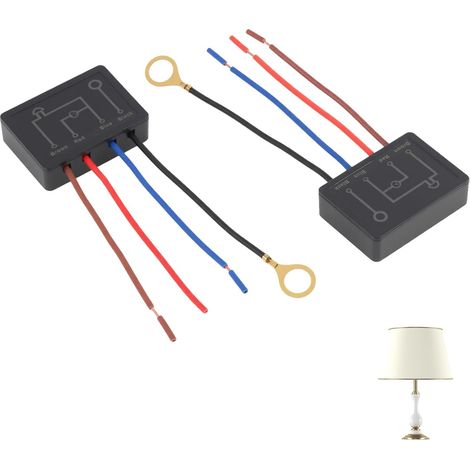 Lot De 2 Interrupteurs Tactiles Pour Lampes De Table - Variateur D’Intensité À Capteur Tactile 4 Voies, Facile À Installer Et Durable, Idéal Pour Éclairages LED, Tension De 220V,Interrupteur Électriqu (1/5)